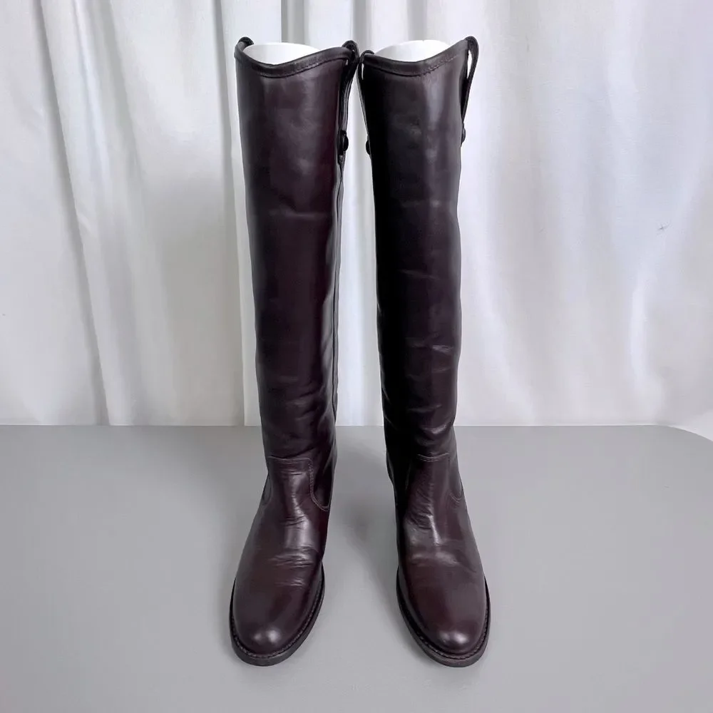 Frye womens Brown Leather Knee-High Boots size 6.5